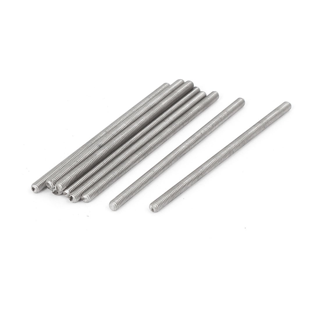 Sourcingmap M3 x 60mm 0.5mm Pitch 304 Stainless Steel Fully Threaded Rods Bar Studs 10 Pcs