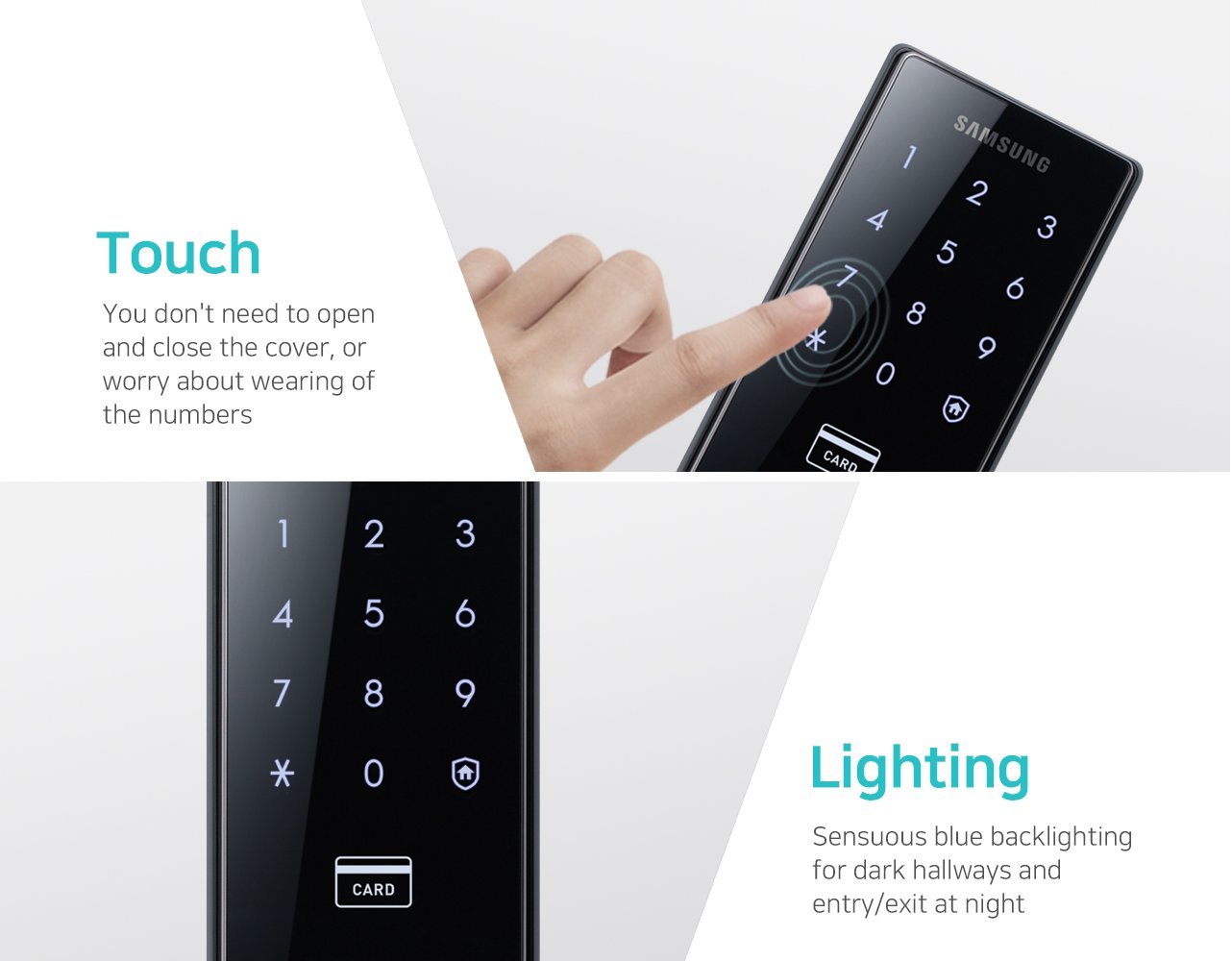 Samsung SHS3321 Digital Door Lock, Black, Keyless, Electronic, Deadbolt