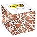 Post-it Notes Cubes, White with Metallic Geometric Print, 3 - 620-Sheet Cubes