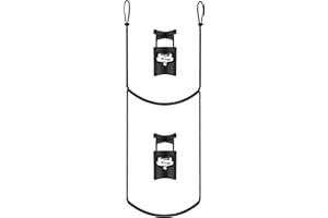 Anglekai 2-Step Climbing Aider for Hunting, 2-Step Climbing Stick Aider Rope Ladder for Tree Stand with 2 Adjustable Hook