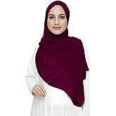 Premium Chiffon Hijab Head Scarf Shawl Wrap for Muslim Women Lightweight