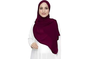 LINA & LILY Premium Chiffon Hijab Head Scarf Shawl Wrap for Muslim Women Lightweight