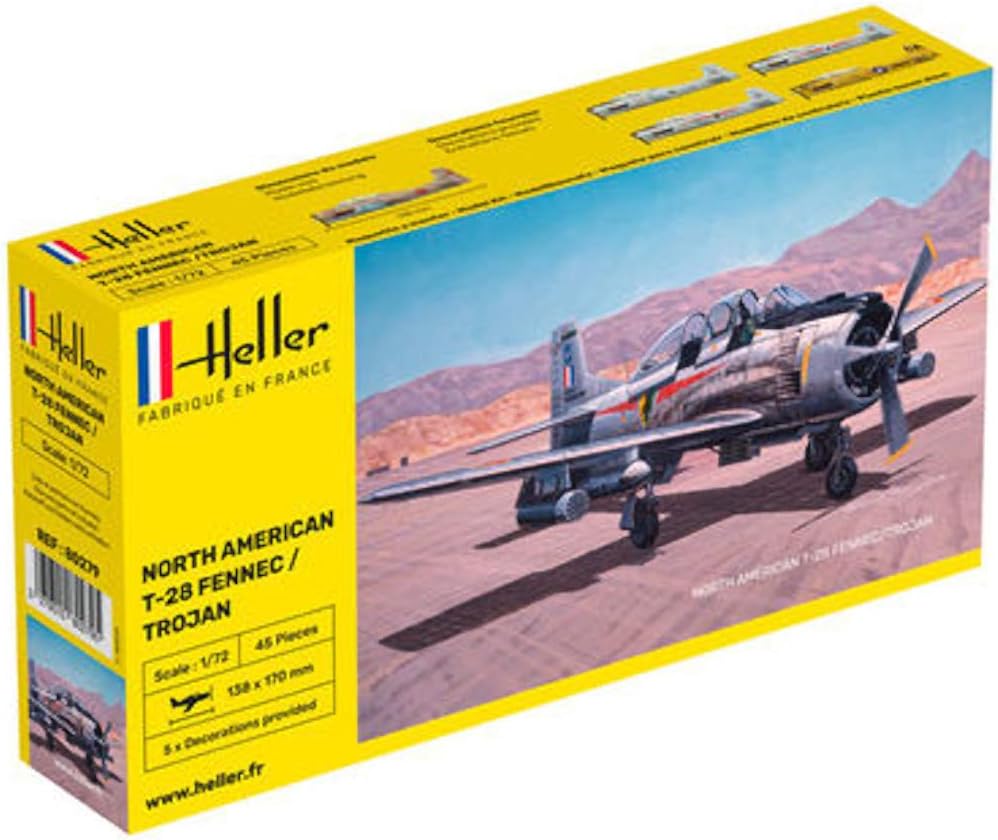 Heller 1: 72 - North American T-28 Fennec/Trojan Various, 6 inches