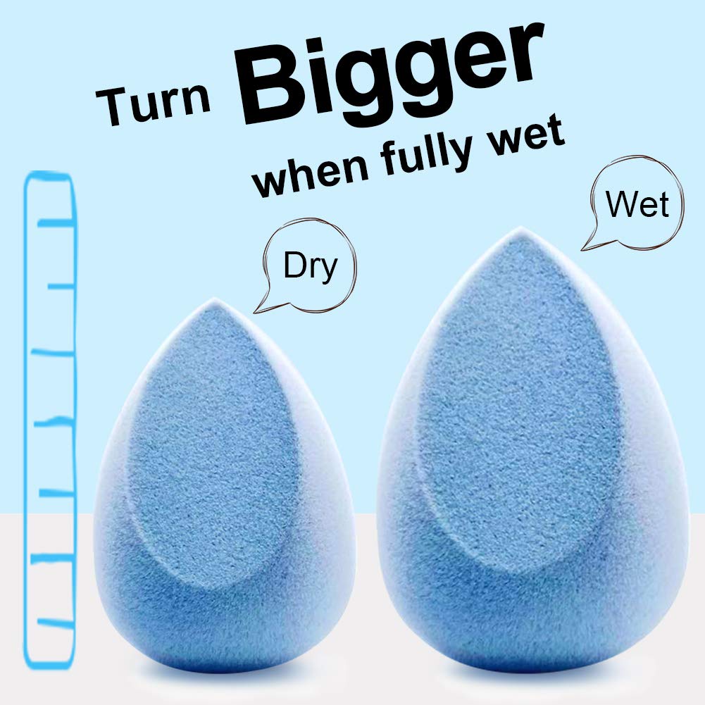 BAIMEI 4Pcs Microfiber Velvet Beauty Sponge, Fuzzy Beauty Sponge Blender Set, Latex-Free Makeup Sponge for Liquid Foundation, Cream and Powder : Beauty