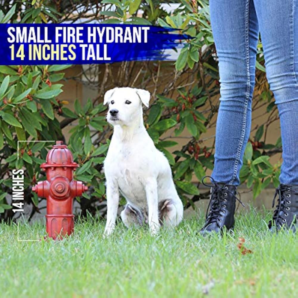  Dog Fire Hydrant Garden Statue 2 Stakes, 14 Inches " Outdoor