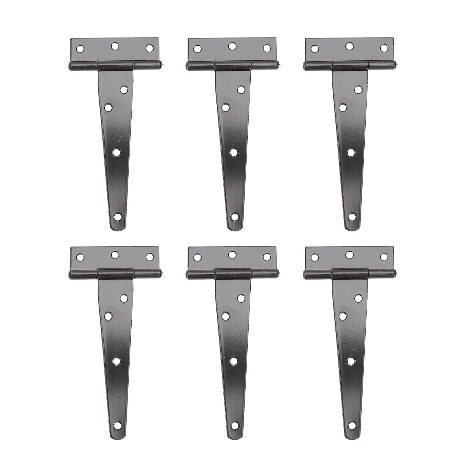 BESTonZON 6pcs Shape Rustproof Iron Heavy Duty Hinges for Gate Door Gates Hinges t Shape for Garden and Furniture Use