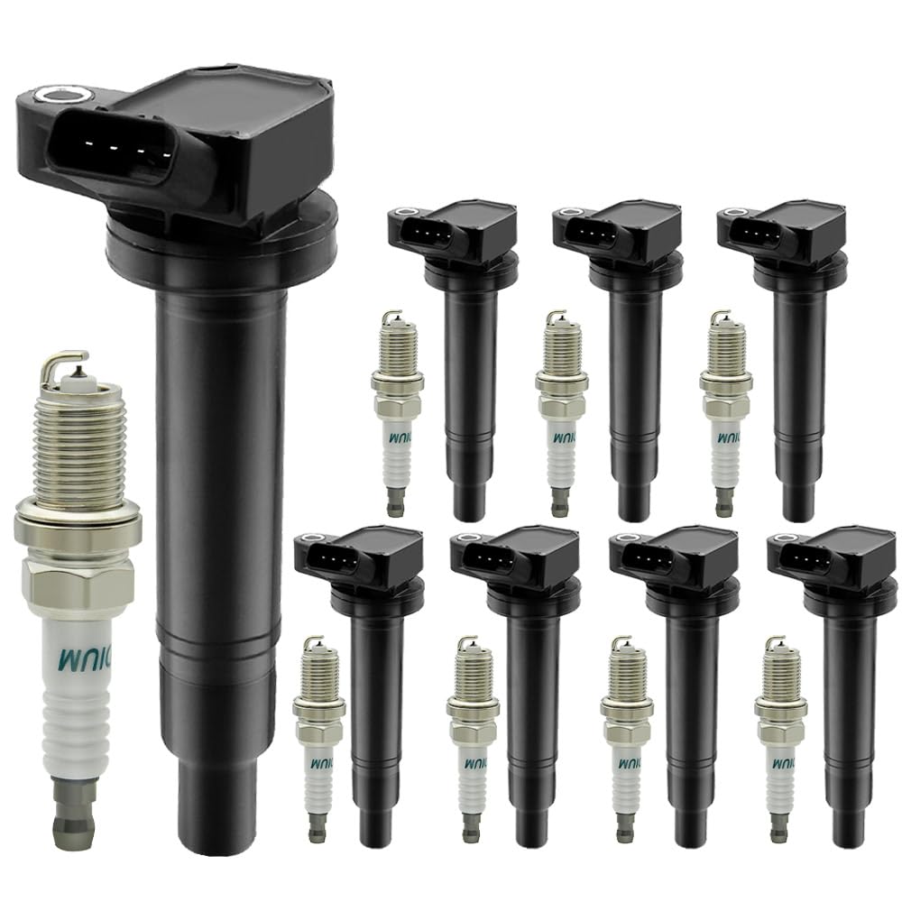 Photo 1 of CNPAPC 8PCS UF230 Ignition Coil Pack Compatible with Lexus GS430/LS430/SC430 /GX470/LX470 4.3L 4.7L 5.7L UF493 Spark Plugs and Coil Packs Kit for Toyota 4Runner Tundra Replace# 90919-02230 90919-02259