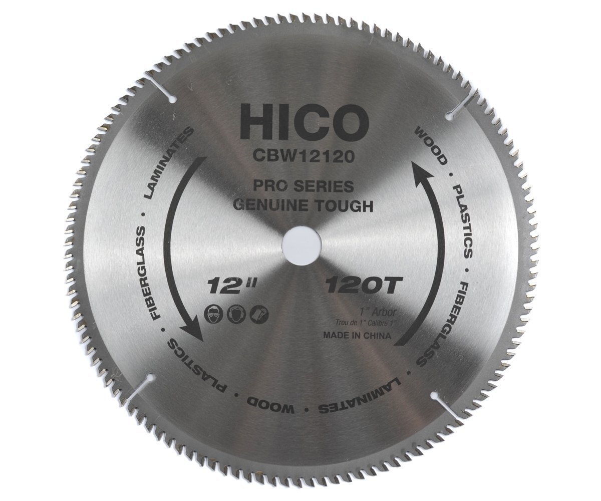 HICO 12" 120Tooth ATB Thin Kerf General Purpose Saw Blade with 1Inch