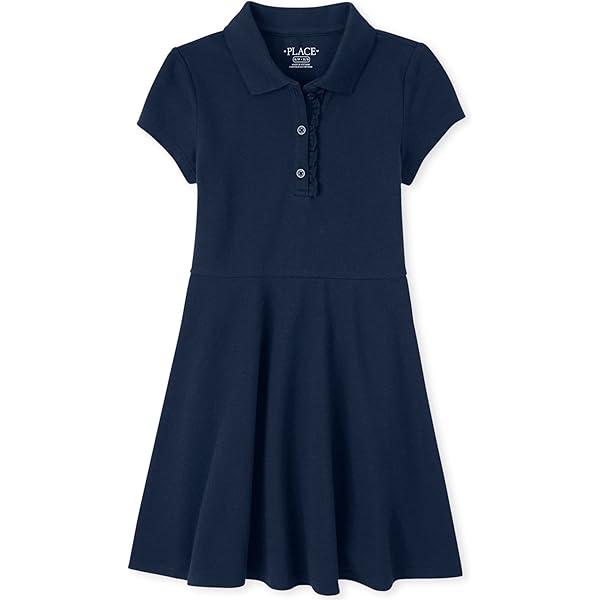 Scalloped Polo Dress / Sサイズ　Baby Blue Scalloped Polo Dress / Sサイズ Baby Blue