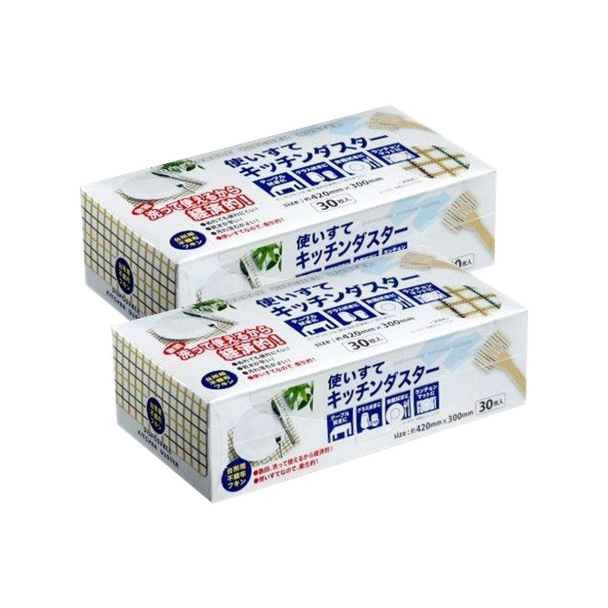 AGENT ONE エージェントワン カウンタークロス 使い捨て 30枚入 2個セット 42×30cm 不織布 ふきん テーブルダスター ティッシュケース対応 業務用商品画像