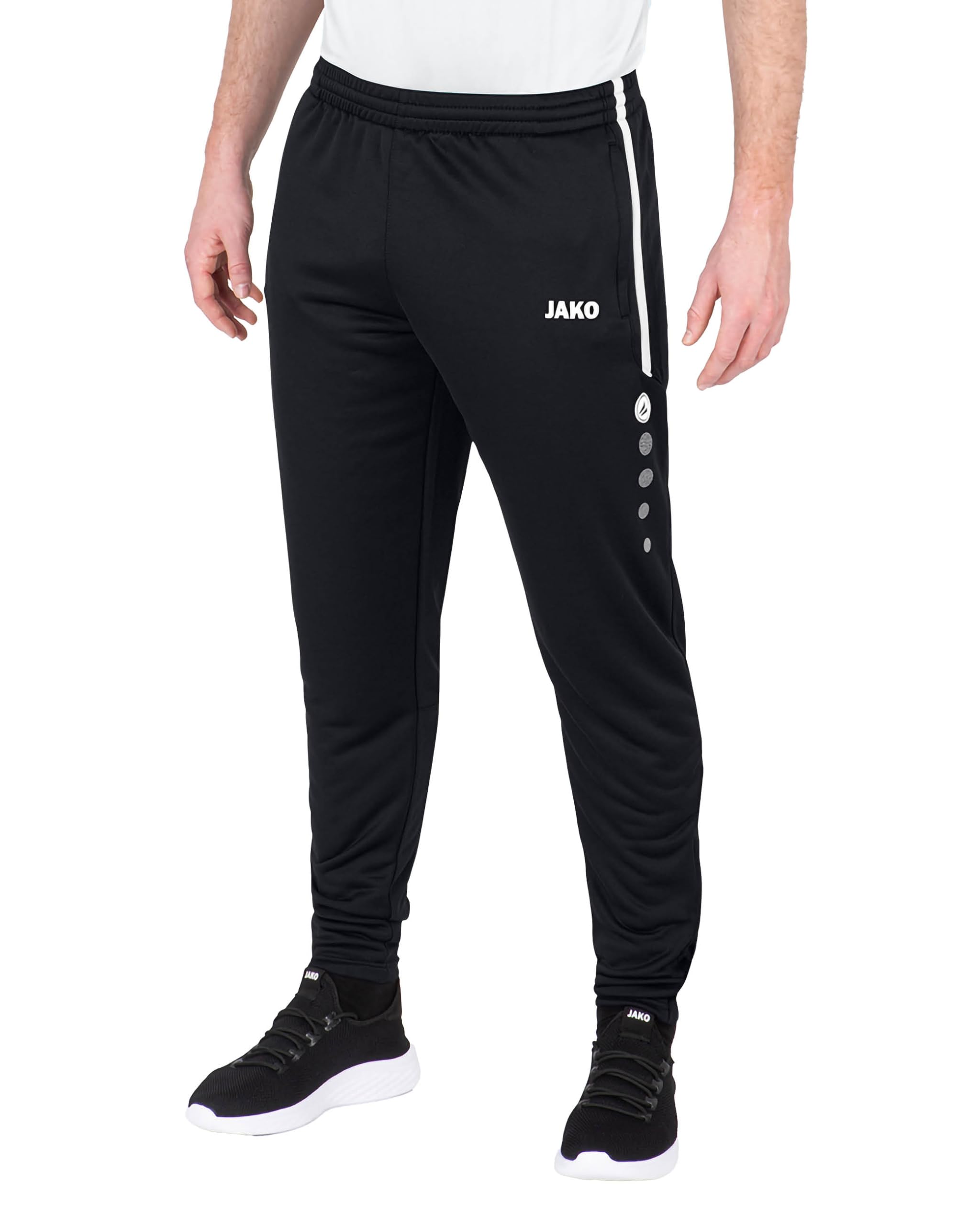JAKO Men's Active Tracksuit Bottoms, Men’s Sports Trousers, Long with Elastic Waistband and Side Pockets, Tracksuit Bottoms, Men, Long