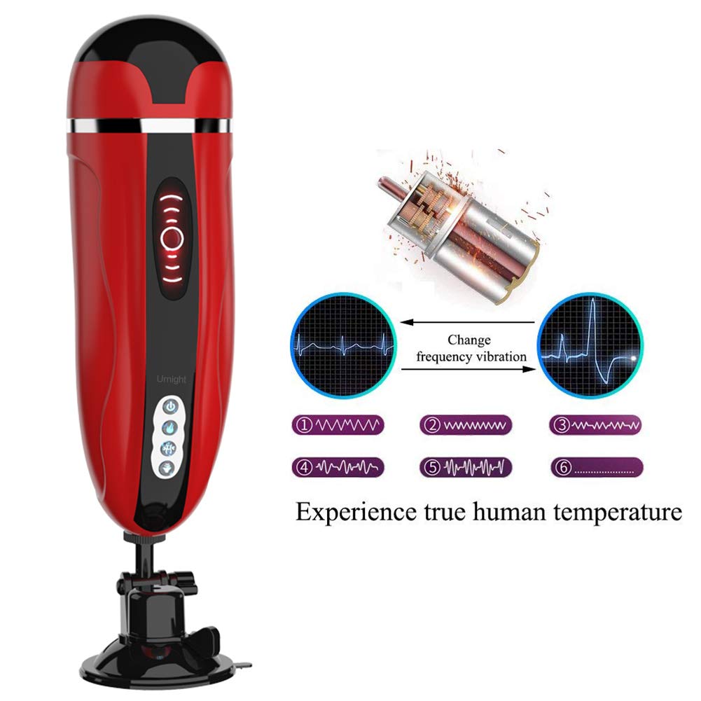 Urnight - Massaggiatore per uomini, con funzione di riscaldamento automatico, 10 modalità di vibrazione