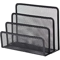 STOBOK Desk Mail Organizer Desk File Organizer 4 Upright Mesh Desktop Organizer 3 Compartment File Folder Organizer File Hold