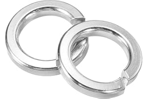 uxcell 60 Pcs M10 Split Lock Washers, 304 Stainless Steel Spring Lock Washer 10mm ID 15.8mm OD 2.75mm Thick for Screws Bolts 