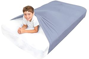 Special Supplies Sensory Bed Sheet for Kids Compression Alternative to Weighted Blankets - Breathable, Stretchy - Cool, Comfortable Sleeping Bedding -Grey (Twin)