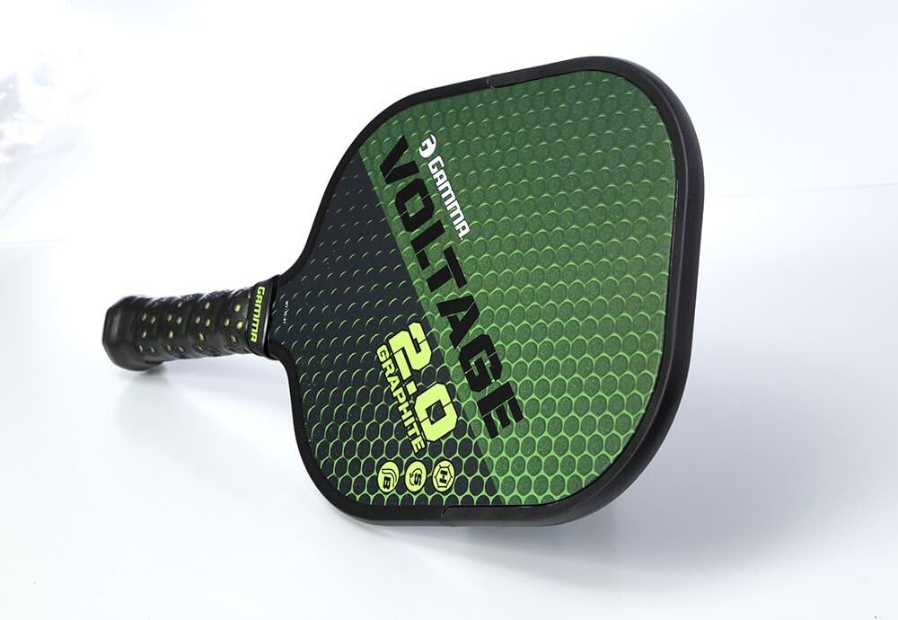 GAMMA Sports 2.0 Voltage Pickleball Paddle: Mens and Womens Textured Graphite Face Pickle-Ball Racquet - Indoor and Outdoor Racket: Green, ~7.6 oz : Sports & Outdoors