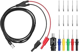 ALLmeter Oscilloscope Accessories Probes Kit BNC Connecter Automotive Test Leads– 20:1 Attenuator,Back Probe Pins & 3M BNC to Banana Cable – Heavy-Duty Test Leads for Car Diagnostics,Sensor Testing