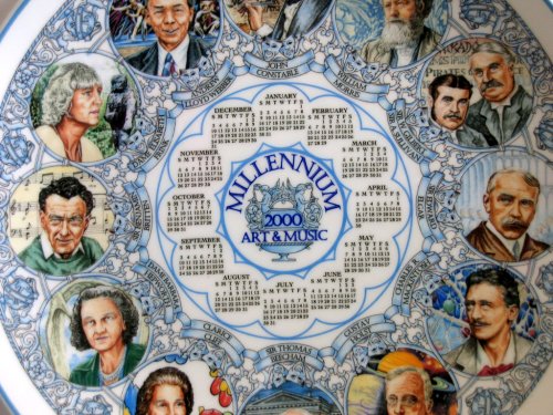 WEDGWOOD Annual CALENDAR PLATE Millennium 2000 ART & MUSIC