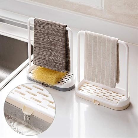 Amazon 洗濯布手ぬぐいホルダー 吊りバスルームキッチン調理器具ボックスラグ収納ラック スポンジ棚キッチン ベージュ スポンジ たわし入れ オンライン通販