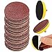 INSMA 100PCS 2 Inch Sanding Discs with M6 Backer Plate, PSA Sandpaper, Hook and Loop Pads, Self Stick Polishing Pad