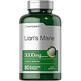 Horb&auml;ach Lions Mane Mushroom Supplement | 80 Softgel Capsules | Non-GMO &amp; Gluten Free Extract Formula