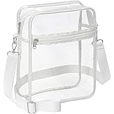 PACKISM Clear Bag for Stadium Events - Clear Purses for Women Transparent Crossbody Messenger Bag for Concerts Game Day