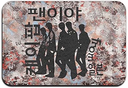 Kpop Fan From Japan Txt In Korean Language Txt Rectangular Doormat Non-slip Decorate Diameter 40 X 60cm/15.7 X 23.6"" Point Plastic Anti-slip Base Out Door Mat
