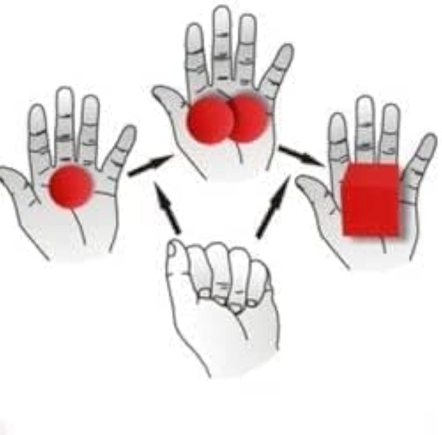 MOMOMAGE Square and Round Change Sponge Ball Magic Trick Close up Illusions Gimmick Prop Mentalism Magic