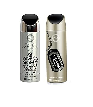 Armaf Derby Club House Ascot & Tag Him Perfume Body Spray for Men- (200ml Each)