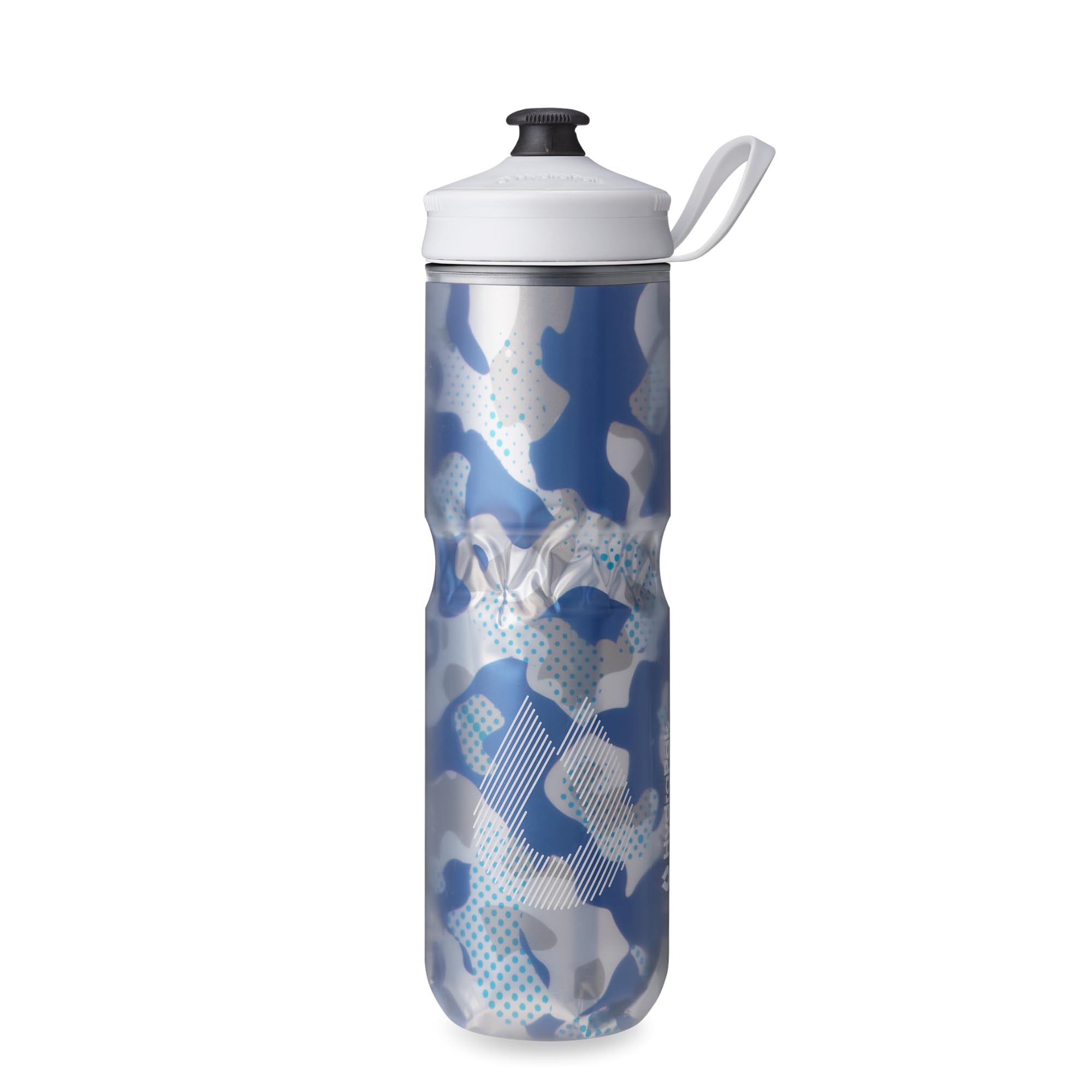 Photo 1 of HydraPak | Polar Bottle - Polar Sport Insulated Water Bottle - BPA-Free, Sport & Bike Squeeze Bottle with Handle (Contender Blue, 700ml / 24oz)