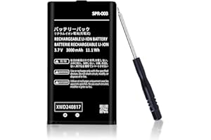 BFDQWR SPR-003 Battery,3000mah Rechargeable Lithium-ion Battery for Nintendo Switch Game Console 3DS XL/New 3DS XL/3DS LL/New 3DS LL with Repair Kit