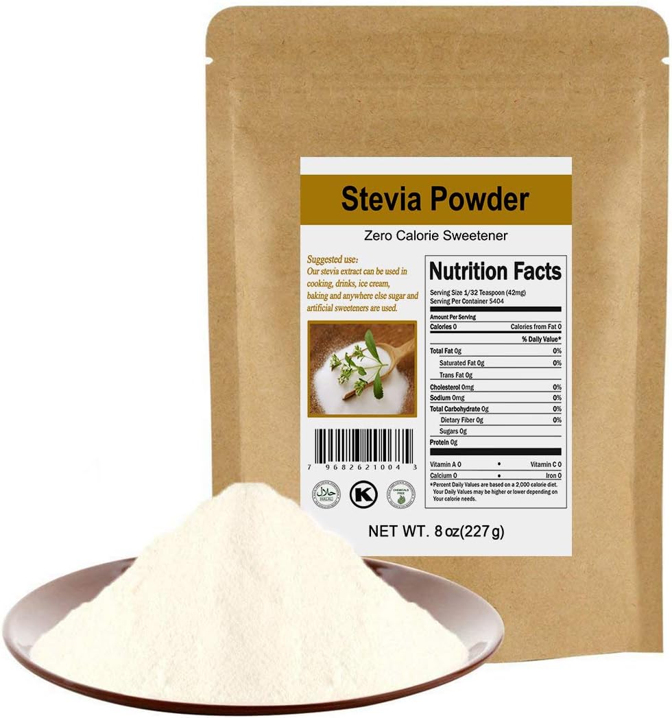 CCnature Stevia Powder Extract Natural Sweetener Zero Calorie Sugar Substitute 8oz