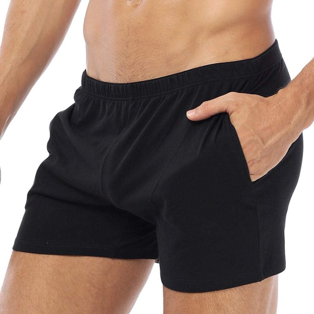 Vêtement Nuit élastique Short De Pyjama Homme En Coton - Bermuda Confy Avec Poches - Élastique Adjustable Short Avec Poches Décontracté