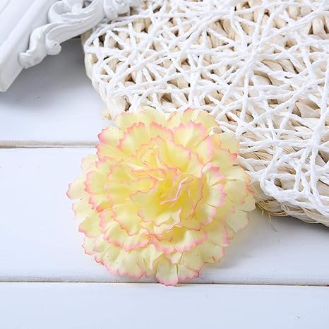 Amazon シミュレーションの造花 花部分のみ 華やかなカーネーション 造花 花びら 花のみ 手作り パーティー お祝い 写真撮影 結婚式 二次会 イベント 装飾 枚 造花 オンライン通販