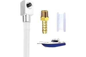 VAITARKLI Universal 12" Marine Fuel Tank Pickup Tube with Strainer, Polyethylene Fuel Pickup Tube with Brass Barb Connector, Fits Standard Universal Boat Fuel Tank, Replaces Part 7-0948