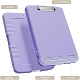 Piasoenc Clipboard with Storage 8.5x11 Pen Holder A4 Folder White view 2