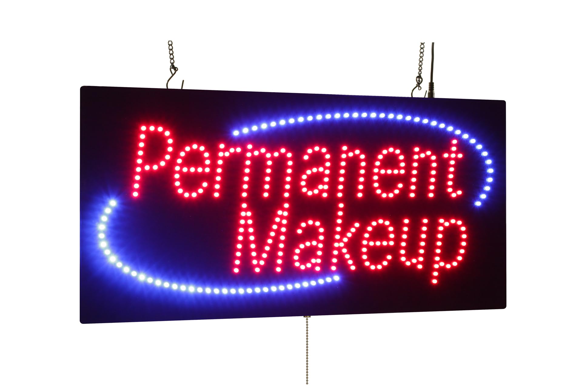 Permanent Makeup Sign, TOPKING Signage, LED Neon Open, Store, Window, Shop, Business, Display, Grand Opening Gift, Cosmetics