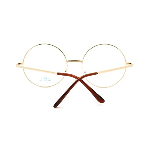 JuicyOrange Super Oversized Round Circle Frame Clear Lens Glasses