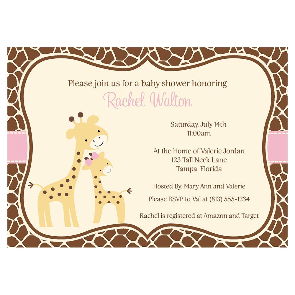baby shower giraffe theme girl