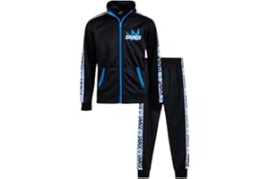 Pro Athlete Boys’ Tracksuit Set – 2 Piece Active Tricot Sweatshirt and Jogger Pants (8-12)