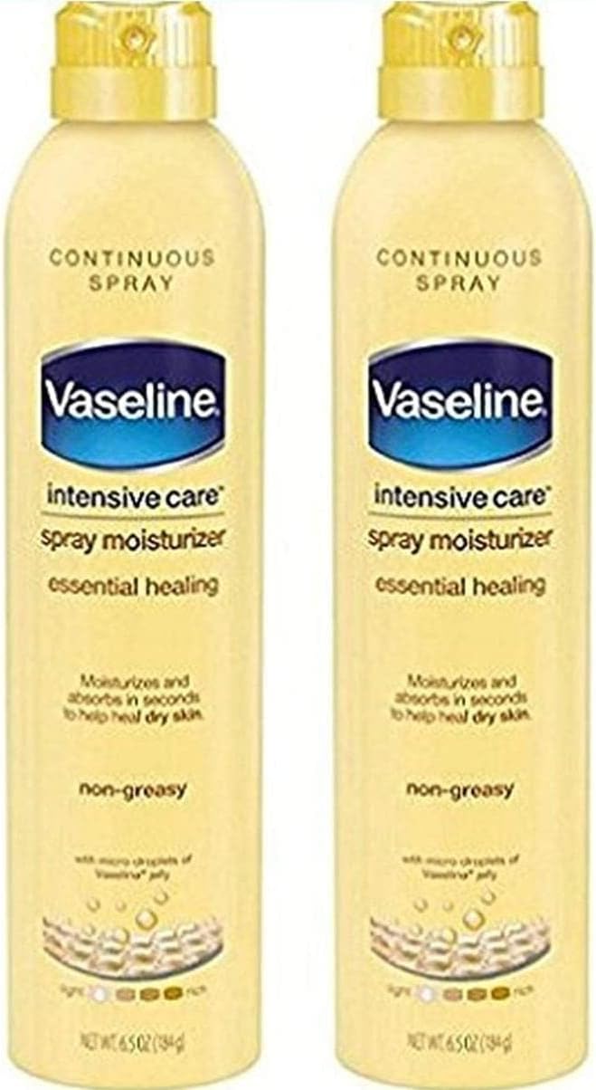 Vaseline Intensive Care Spray Moisturizer Essential Healing 6.5 oz Pack of 2