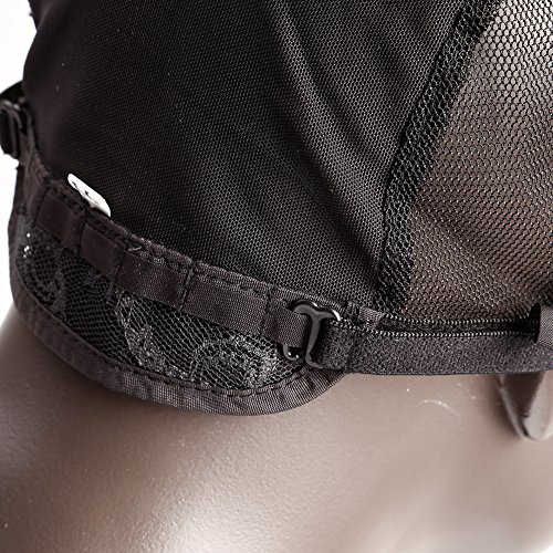 Bella Hair Glueless Wig Caps for Women Making Wig with Combs and Adjustable Straps Swiss Lace Black Medium Size