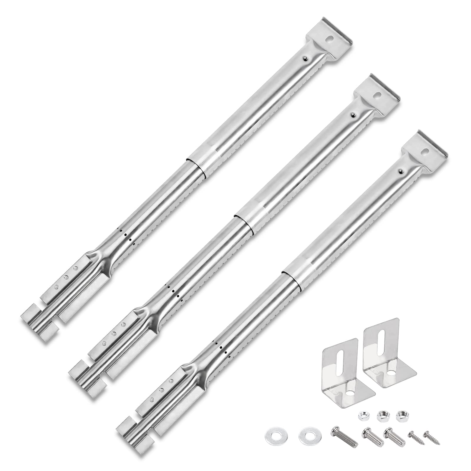 GFTIME 31cm-42cm Universal Stainless Steel Burners Replacement For Outback, Landmann grillchef, Nexgrill, Barbecook, Proficook, Brinkmann, Fire Mountain, CosmoGrill, Most Gas Grill Model