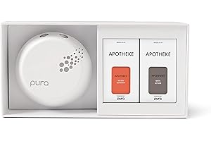 Pura - Smart Home Fragrance Device Starter Set V3 - Scent Diffuser for Homes, Bedrooms & Living Rooms - Includes Fragrance Aroma Diffuser & Two Fragrances - Apotheke