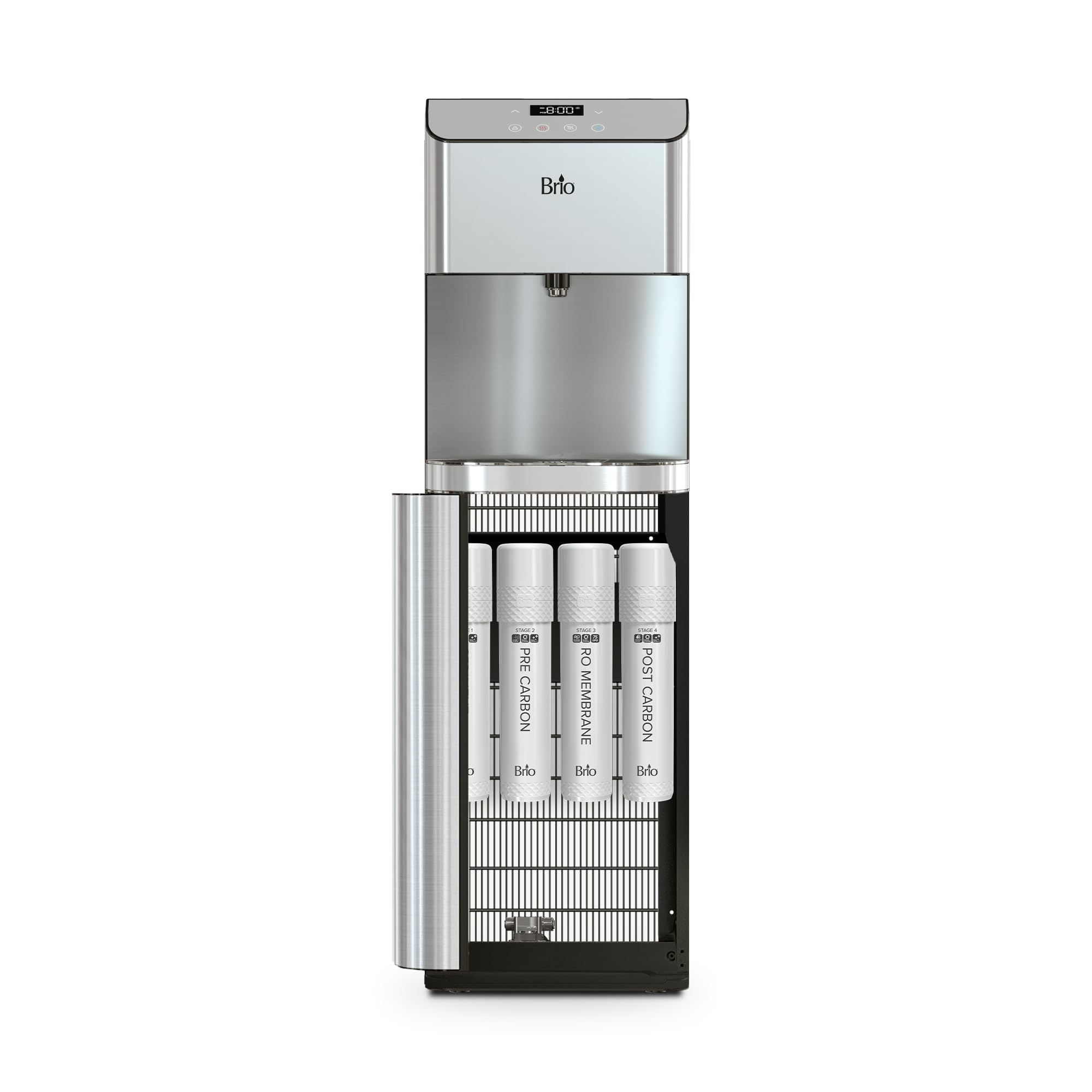 Photo 1 of Brio Moderna Reverse Osmosis Bottleless Water Cooler Dispenser - Self-Cleaning, Dispenses Hot and Cold Water, TDS Meter, Child Safety Lock, Digital Display and LED Light