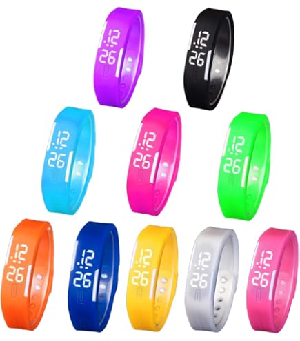 Amazon.com: CdyBox 5 Pack Student Sports Watch with Silicone  display picture 1