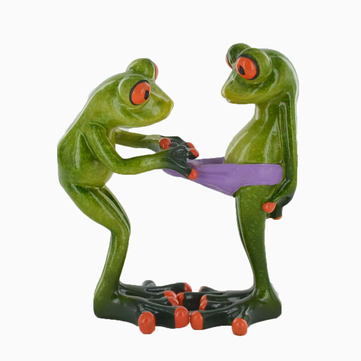 Prezents.com Comical Frogs - Cheeky Pants Small Resin Figurine Great For Home Gift