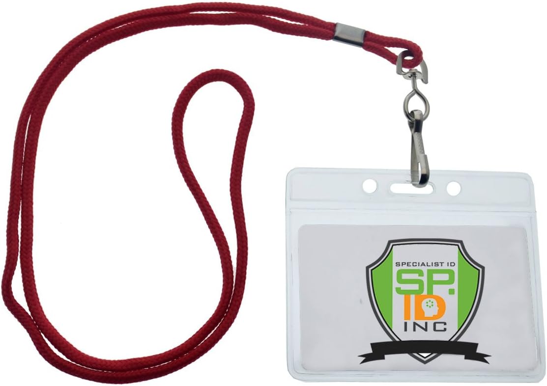 25 Pack of Premium Name Tag Badge Holders with Lanyards
