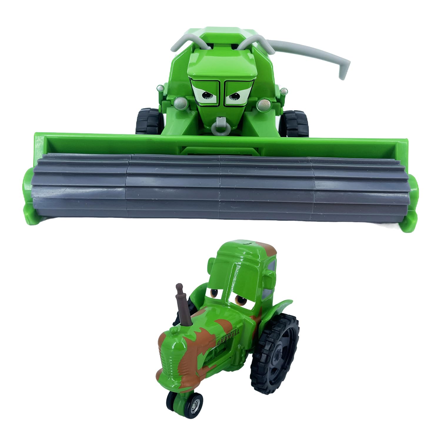 2PCS Portable Small Toy Car 1:55 Diecast Model Metal Body Racers for Preschool Kids 3+ Year Boy Gift (Green+GreenBrown)