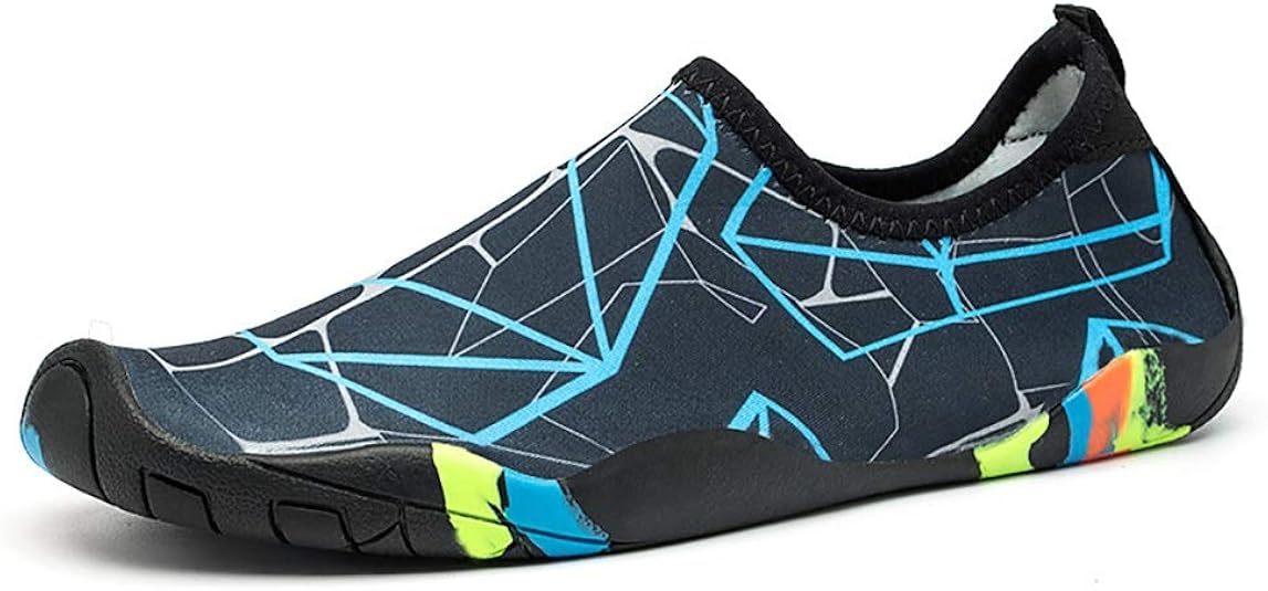 Yangmanini Diving Shoes Blue Striped Snorkeling Shoes